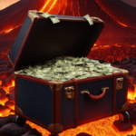 A suitcase full of money lies in the lava of a volcano | Emergency Fund